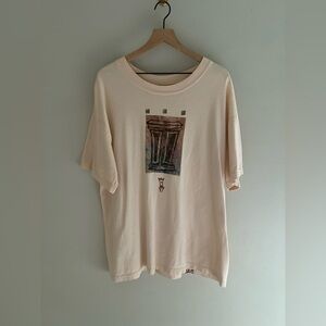 90s Blue Fish Grunge Lagenlook Art to Wear T-Shirt Top Large